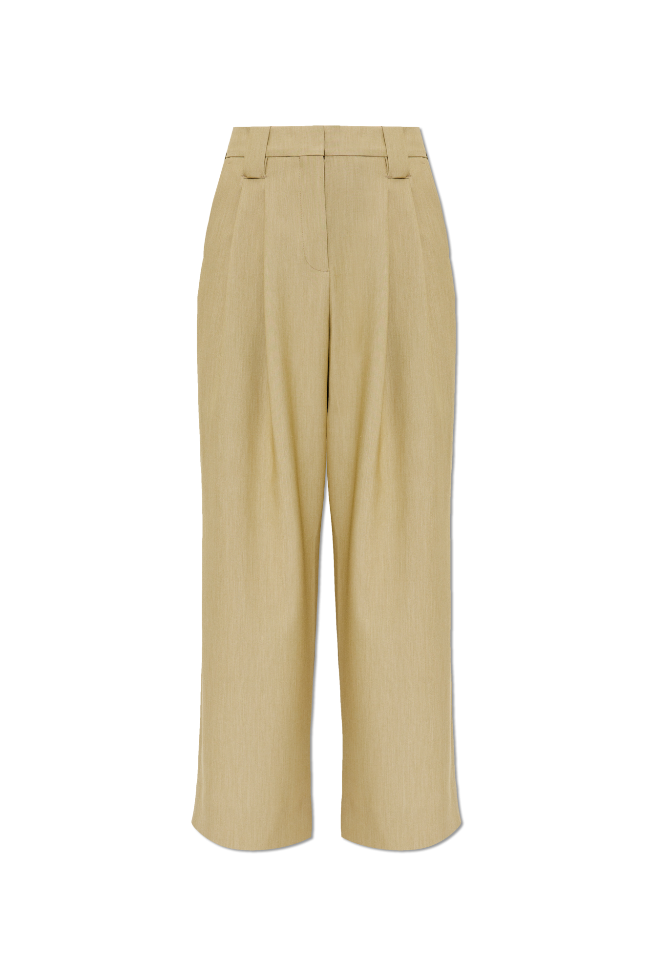 パンツ GANNI Women Straight Pants W0213 028 BEIGE Ganni Wide-leg pants | Women's Clothing | Vitkac